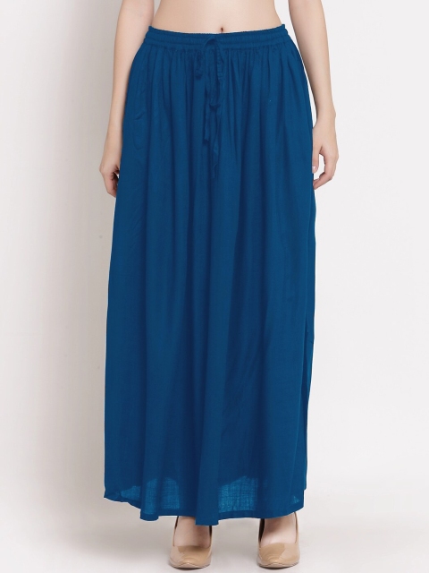 

PATRORNA Women Blue Solid Tulip Maxi Skirt