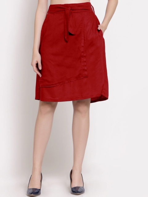 

PATRORNA Women Maroon Skirts