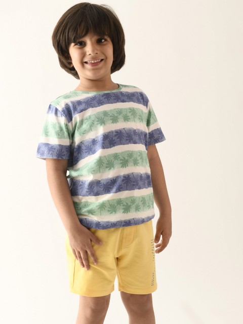 

Anthrilo Boys White Printed T-shirt with Shorts