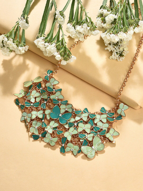 

SOHI Gold-Toned & White Gold-Plated Necklace