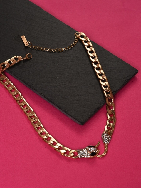 

SOHI Gold-Toned & White Gold-Plated Necklace