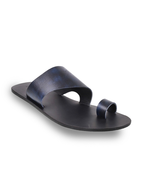 

Mochi Men Blue Leather Comfort Sandals