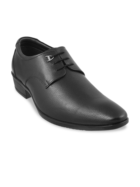 

Mochi Men Black Solid Leather Formal Derbys
