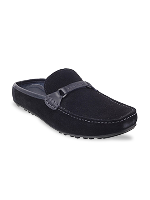 

Mochi Men Blue Leather Clogs Sandals