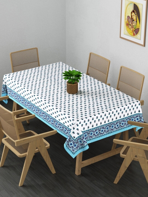 

Gulaab Jaipur Blue Floral Printed Cotton 6-Seater Table Covers