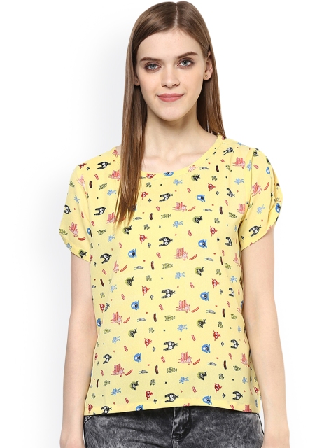 

Blue Saint Yellow Printed Top