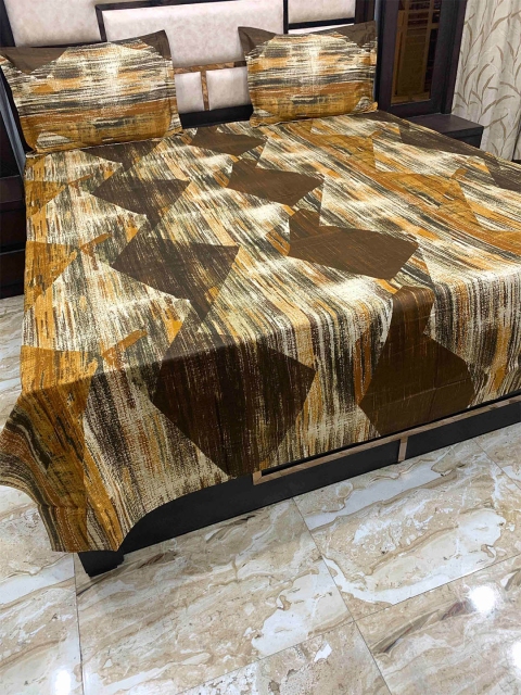 

Pure Decor Brown 400 TC Queen Bedsheet with 2 Pillow Covers