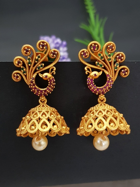 

GRIIHAM Gold-Toned Contemporary Drop Earrings