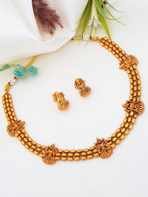 

GRIIHAM Gold-Plated Temple Jewellery Set