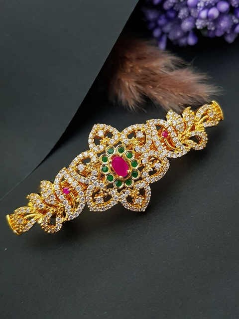 

GRIIHAM Gold Plated AD Stones Studded Hairclip