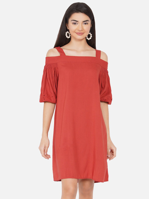 

DIVA WALK EXCLUSIVE Rust A-Line Dress