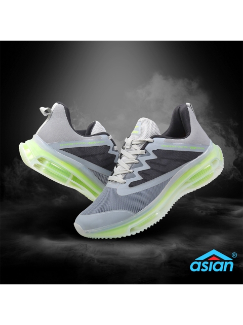 

ASIAN Men Grey Mesh Running Non-Marking Shoes