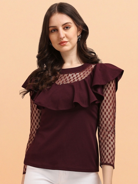 

Wedani Maroon Layered Top