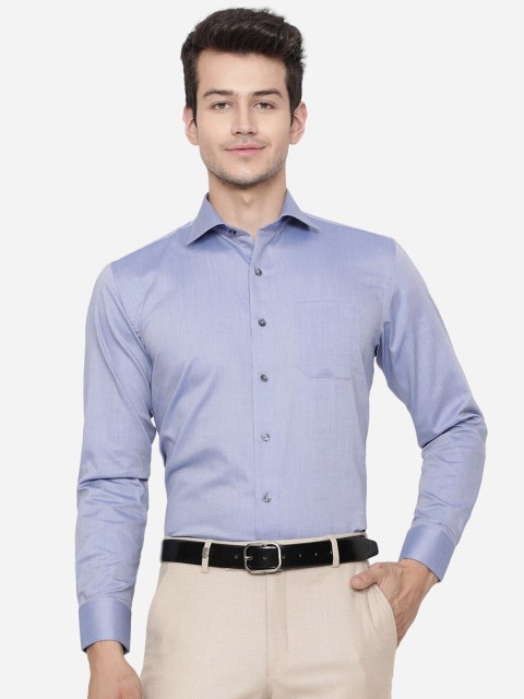 

JADE BLUE Men Blue Cotton Formal Shirt