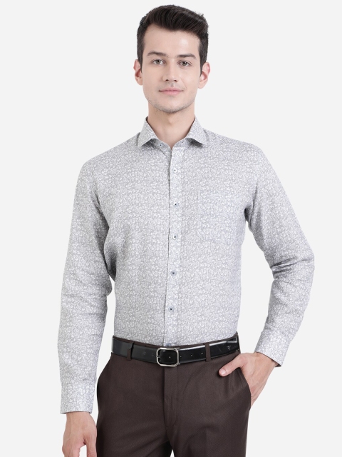 

JADE BLUE Men Grey Slim Fit Printed Formal Shirt