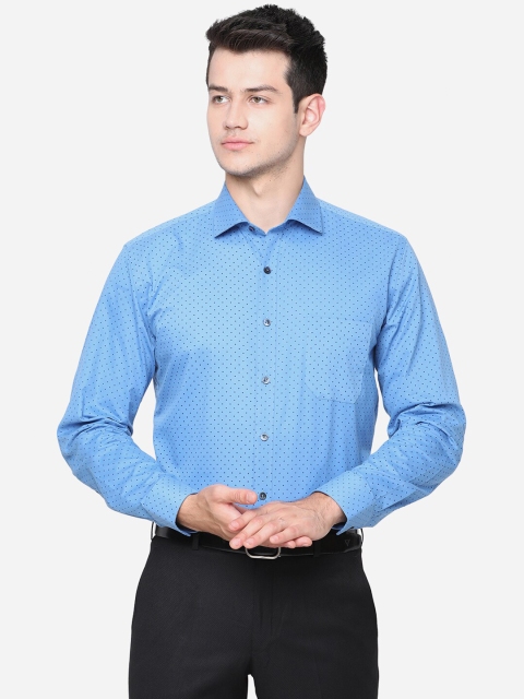 

Greenfibre Men Blue Printed Formal Shirt