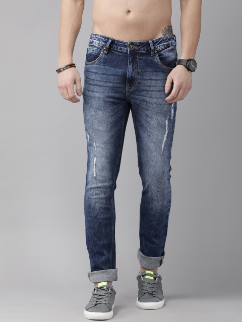 

Roadster Men Blue Comfort Skinny Fit Mildly Distressed Light Fade Stretchable Jeans