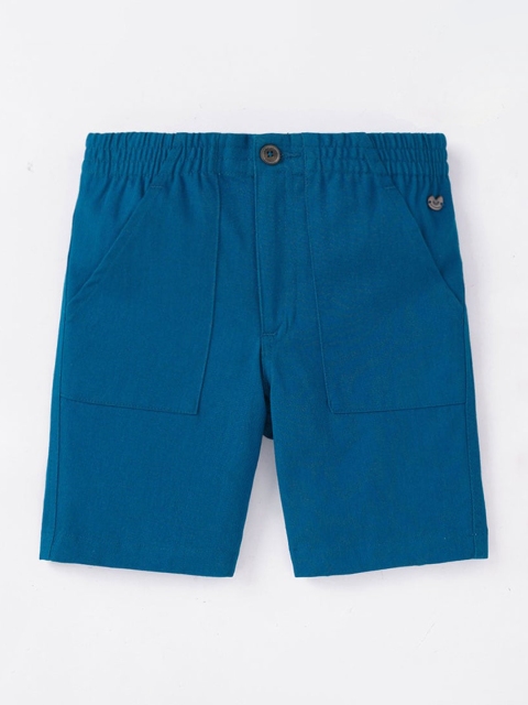 

Ed-a-Mamma Boys Navy Blue Solid Shorts