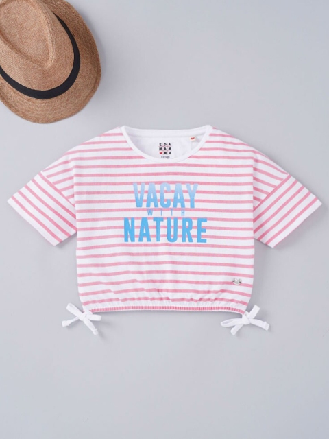 

Ed-a-Mamma Girls Pink Striped T-shirt
