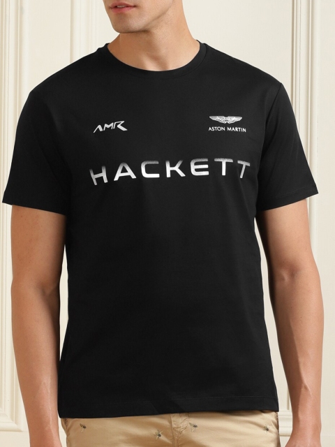 

HACKETT LONDON Men Black Printed T-shirt