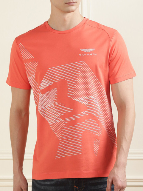 

HACKETT LONDON Men Pink Printed T-shirt