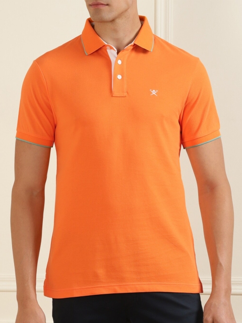 

HACKETT LONDON Men Orange Polo Collar T-shirt