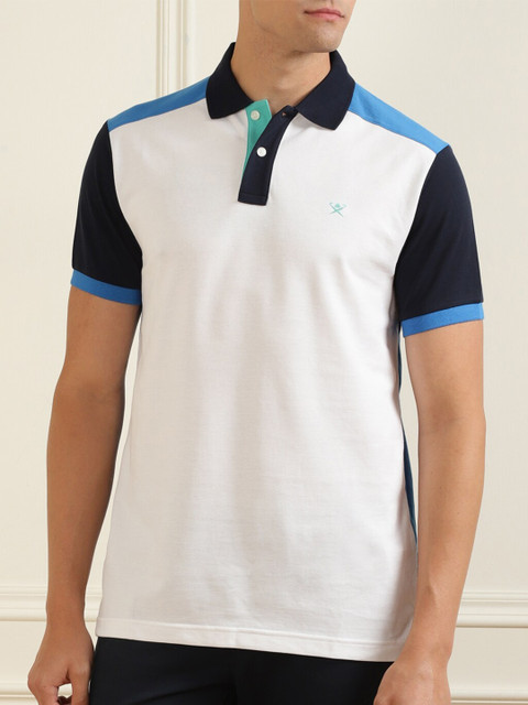 

HACKETT LONDON Men White Polo Collar T-shirt
