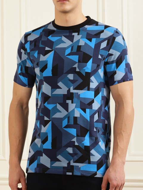 

Karl Lagerfeld Men Blue Printed T-shirt