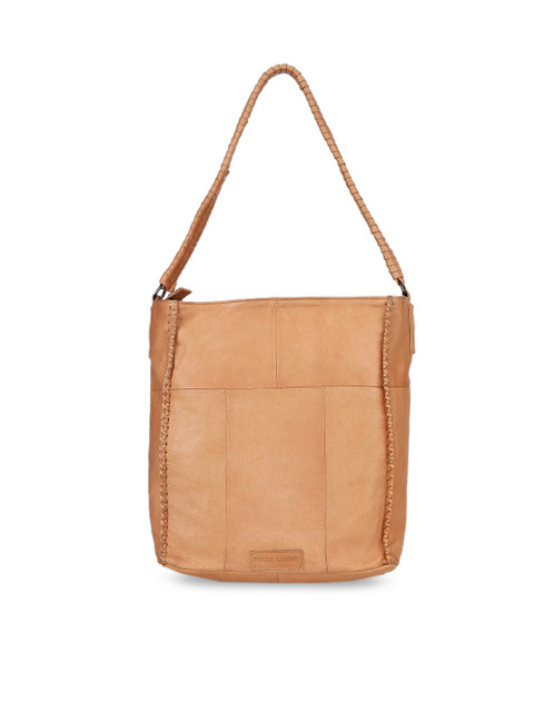 

PELLE LUXUR Women Camel Brown Leather Shopper Shoulder Bag