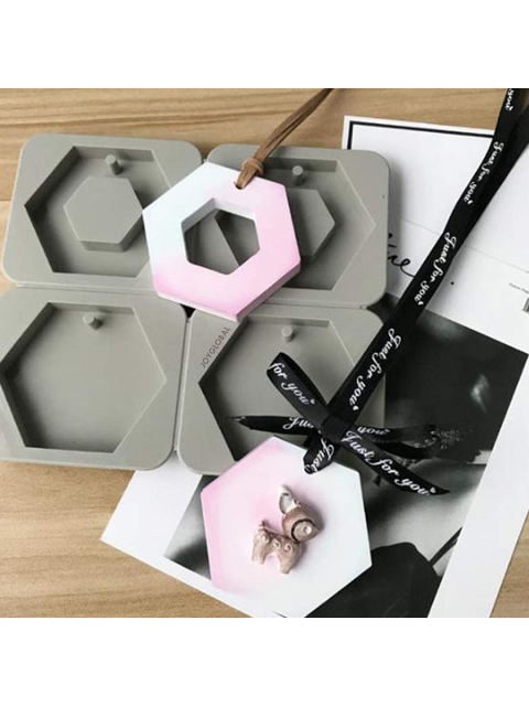 

JoyGlobal Grey Solid Silicone Hexagon Aromatherapy Diffuser Design Mould
