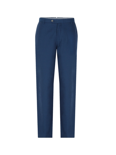 

HACKETT LONDON Men Navy Blue Easy Wash Trousers