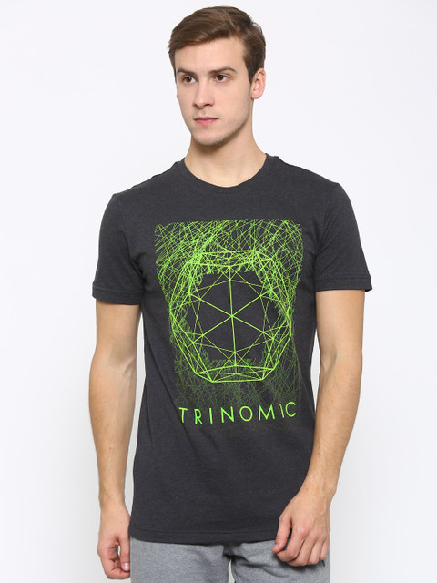 

Puma Charcoal Grey Brand Plus Printed Slim Fit T-shirt
