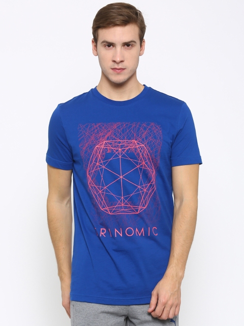 

Puma Men Blue Brand Plus Printed Slim Fit T-shirt