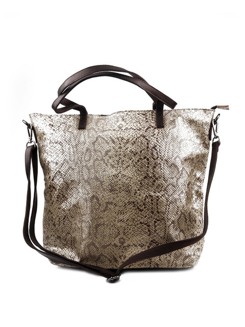 

ODETTE Brown Animal Leather Structured Handheld Bag
