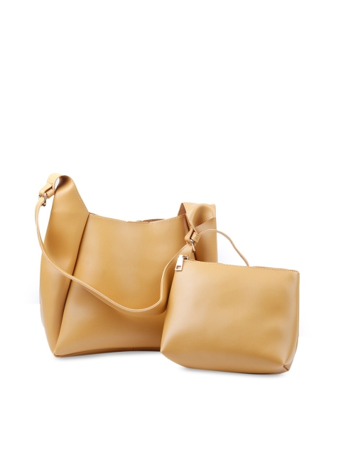 

ODETTE Yellow Leather Structured Shoulder Bag