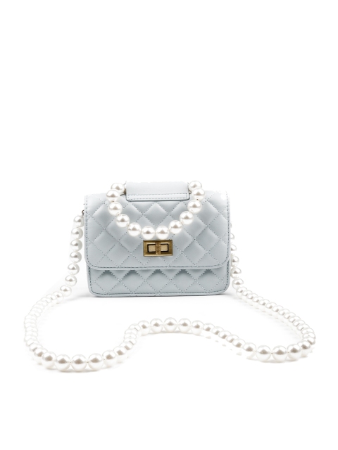 

ODETTE Women Light Blue Quilted Leather Handheld Bag