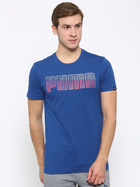 

Puma Blue Faded Printed Slim Fit T-shirt