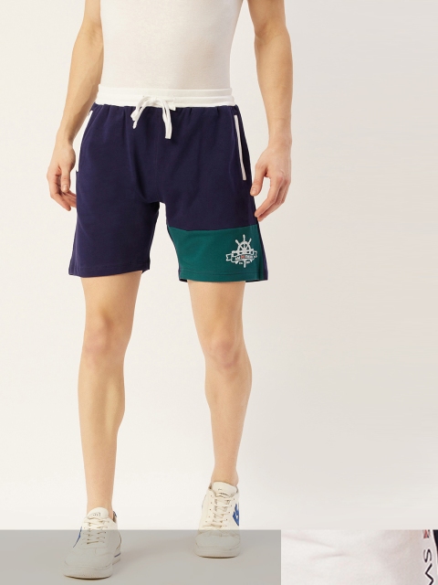 

AM SWAN Men Pack of 2 Printed Regular Shorts, White