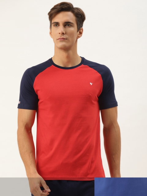 

AM SWAN Men Pack of 2 Solid T-shirts, Red