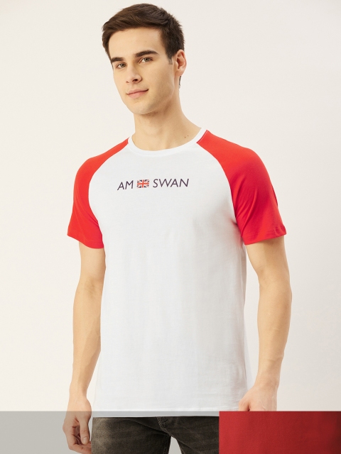 

AM SWAN Men Pack of 2 T-shirts, White