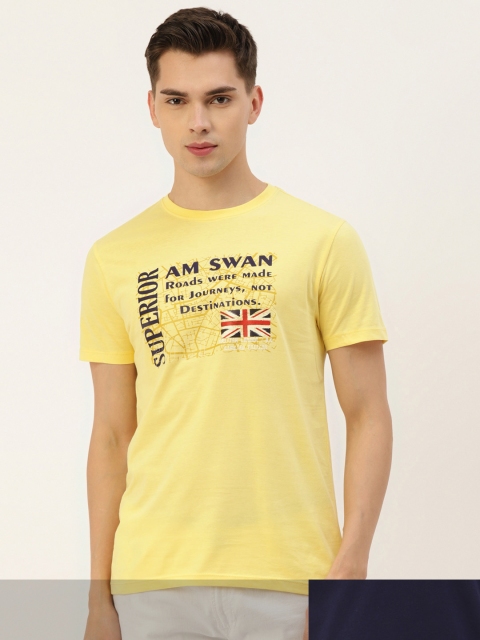 

AM SWAN Men Pack of 2 T-shirts, Yellow