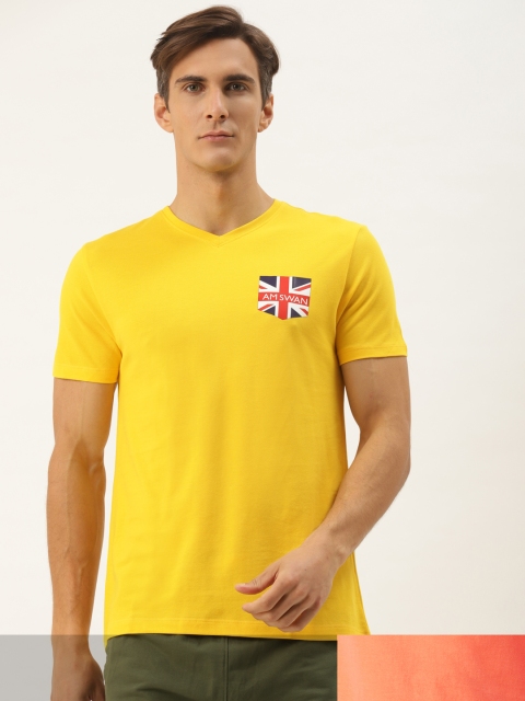 

AM SWAN Men Pack of 2 T-shirts, Yellow