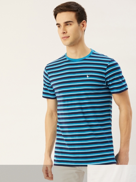 

AM SWAN Men Pack of 2 Printed T-shirts, Blue