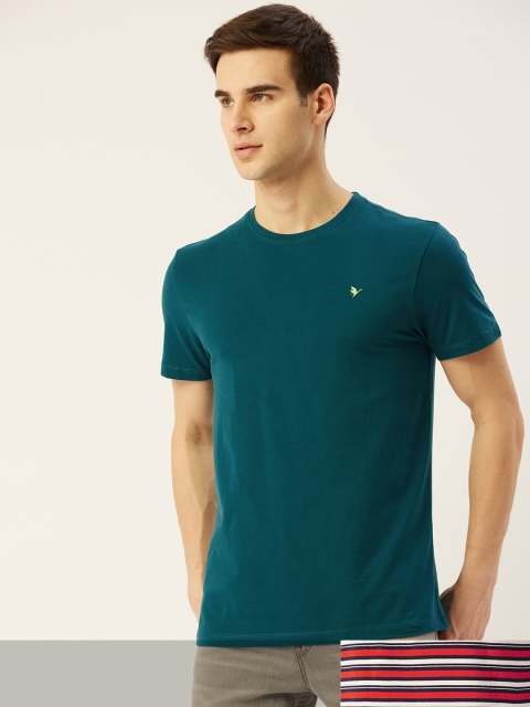

AM SWAN Men Pack of 2 Printed T-shirts, Blue