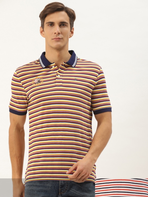 

AM SWAN Men Pack of 2 Striped T-shirts, Red
