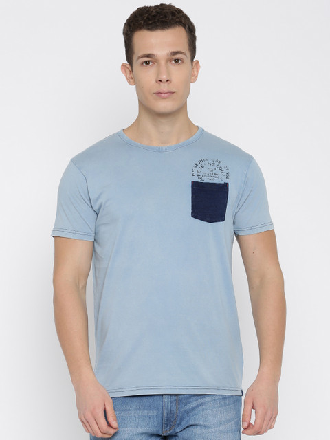 

Pepe Jeans Men Blue Slim Fit T-Shirt
