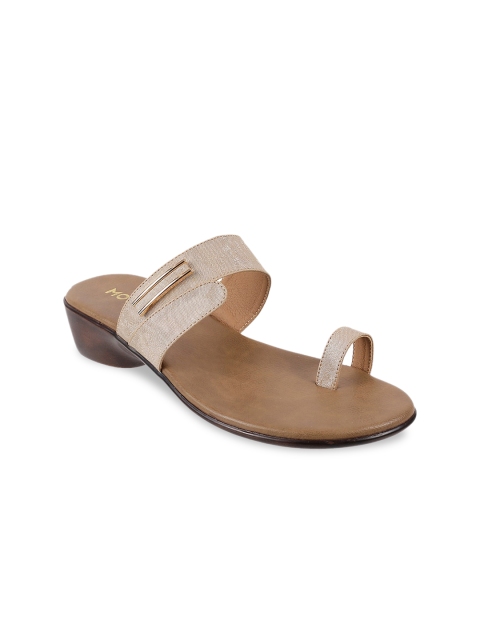 

Mochi Gold-Toned Striped Comfort Sandals