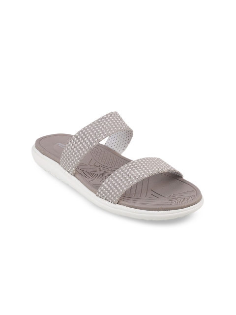 

Mochi Women Grey Open Toe Flats
