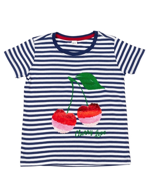 

SCRAM Girls Blue Striped T-shirt