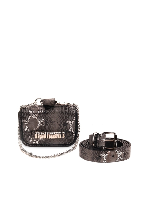 

ODETTE Black Textured Leather Bucket Handheld Bag